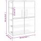 Preview: Schuhschrank Creme 60x28x90 cm Stoff