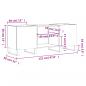 Preview: Plattenschrank Grau Sonoma 121x38x48 cm Holzwerkstoff