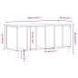 Preview: Plattenschrank Betongrau 100x38x48 cm Holzwerkstoff