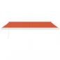 Preview: Markise Einziehbar Orange und Braun 4,5x3 m Stoff und Aluminium