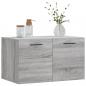 Preview: ARDEBO.de - Wandschrank Grau Sonoma 60x36,5x35 cm Holzwerkstoff