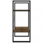 Preview: Bücherregal 2 Fächer Braun Eichen-Optik 60x30x70 cm