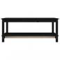 Preview: Couchtisch Schwarz 110x55x45 cm Massivholz Kiefer