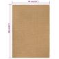 Preview: Teppich Rechteckig Natur 80x160 cm Jute