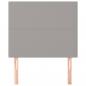 Preview: Kopfteile 2 Stk. Hellgrau 90x5x78/88 cm Stoff