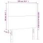 Preview: Kopfteile 2 Stk. Hellgrau 100x5x78/88 cm Stoff