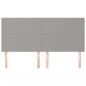 Preview: Kopfteile 4 Stk. Hellgrau 90x5x78/88 cm Stoff