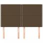 Preview: Kopfteile 4 Stk. Dunkelbraun 72x5x78/88 cm Stoff