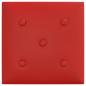 Preview: Wandpaneele 12 Stk. Weinrot 30x30 cm Kunstleder 1,08 m²