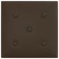 Preview: Wandpaneele 12 Stk. Braun 30x30 cm Kunstleder 1,08 m²