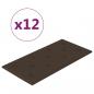 Preview: Wandpaneele 12 Stk. Braun 60x30 cm Kunstleder 2,16 m²