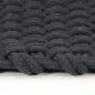 Preview: Teppich Rechteckig Anthrazit 80x160 cm Baumwolle