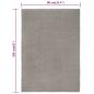 Preview: Teppich Rechteckig Grau 80x160 cm Baumwolle