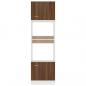 Preview: Mikrowellenumbauschrank Braun Eichen-Optik 60x57x207 cm