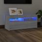 Preview: ARDEBO.de - TV-Schrank mit LED-Leuchten Grau Sonoma 90x35x40 cm