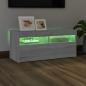 Preview: TV-Schrank mit LED-Leuchten Grau Sonoma 90x35x40 cm