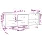 Preview: ARDEBO.de - TV-Schrank 100x34x40 cm Massivholz Kiefer