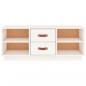 Preview: TV-Schrank Weiß 100x34x40 cm Massivholz Kiefer