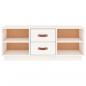 Preview: TV-Schrank Weiß 100x34x40 cm Massivholz Kiefer