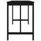 Preview: Bartisch Schwarz 180x80x110 cm Massivholz Kiefer