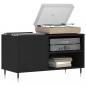 Preview: Plattenschrank Schwarz 85x38x48 cm Holzwerkstoff