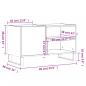Preview: Plattenschrank Hochglanz-Weiß 85x38x48 cm Holzwerkstoff