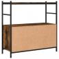 Preview: Bücherregal Räuchereiche 80x30x78,5 cm Holzwerkstoff und Eisen