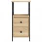 Preview: Nachttische 2 Stk. Sonoma-Eiche 34x35,5x70 cm Holzwerkstoff