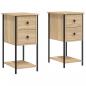 Preview: Nachttische 2 Stk. Sonoma-Eiche 32x42x70 cm Holzwerkstoff