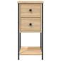 Preview: Nachttische 2 Stk. Sonoma-Eiche 32x42x70 cm Holzwerkstoff