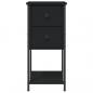 Preview: Nachttische 2 Stk. Schwarz 32x42x70 cm Holzwerkstoff