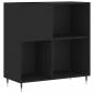Preview: Plattenschrank Schwarz 84,5x38x89 cm Holzwerkstoff