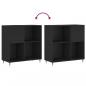 Preview: Plattenschrank Schwarz 84,5x38x89 cm Holzwerkstoff