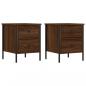 Preview: Nachttische 2 Stk. Braun Eichen-Optik 40x42x50 cm Holzwerkstoff