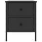 Preview: Nachttische 2 Stk. Schwarz 40x42x50 cm Holzwerkstoff