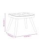 Preview: Schaukelsessel mit Hocker Creme Stoff