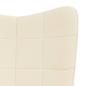 Preview: Schaukelsessel mit Hocker Creme Stoff