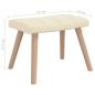 Preview: Schaukelsessel mit Hocker Creme Stoff