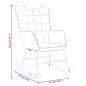 Preview: Schaukelsessel mit Hocker Creme Stoff