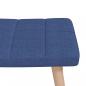 Preview: Schaukelsessel mit Hocker Blau Stoff