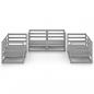 Preview: 6-tlg. Garten-Lounge-Set Grau Massivholz Kiefer