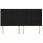 Preview: Kopfteile 4 Stk. Schwarz 100x5x78/88 cm Stoff