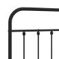 Preview: ARDEBO.de - Kopfteil Metall Schwarz 100 cm