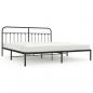 Preview: Bettgestell mit Kopfteil Metall Schwarz 193x203 cm