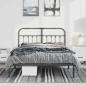 Preview: Bettgestell mit Kopfteil Metall Schwarz 150x200 cm