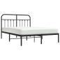 Preview: Bettgestell mit Kopfteil Metall Schwarz 150x200 cm