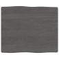 Preview: Tischplatte 60x50x(2-4) cm Massivholz Behandelt Baumkante