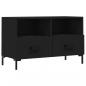 Preview: TV-Schrank Schwarz 80x36x50 cm Holzwerkstoff