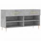 Preview: Schuhbank Betongrau 102x35x55 cm Holzwerkstoff
