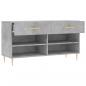 Preview: Schuhbank Betongrau 102x35x55 cm Holzwerkstoff